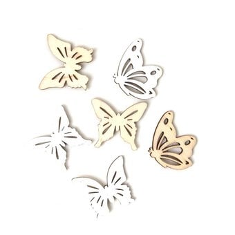 Butterfly Wooden Toppers 6 Pack