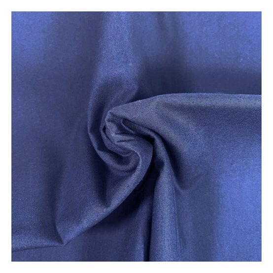 WI Navy Premium Organic Cotton Fabric by the Metre image number 1