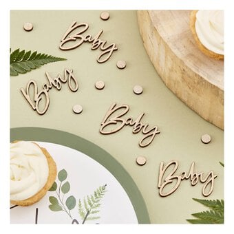 Ginger Ray Wooden Baby Shower Confetti 18 Pieces image number 2
