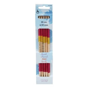 Pony Flair Double Ended Knitting Needles 20cm 6.5mm 5 Pack image number 2