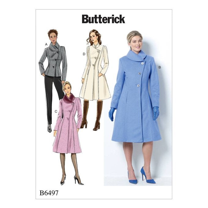 Butterick Petite Coat Sewing Pattern B6497 (16-24) image number 1