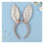 Pink Sequin Bunny Headband 26cm image number 1