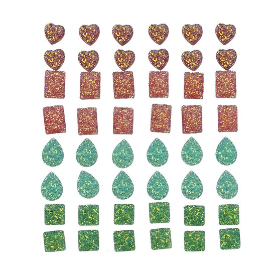 Multicolour Rhinestone Gems 48 Pack image number 1