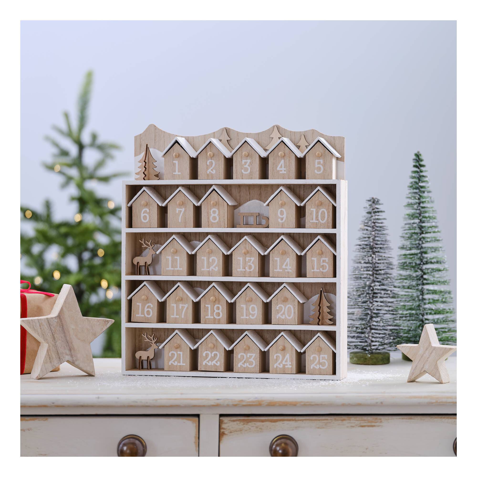 Painted Mini House Advent Calendar Hobbycraft