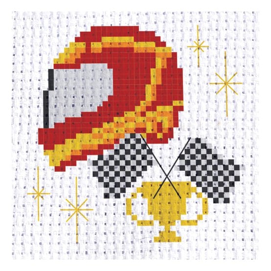 Mini Racing Helmet Cross Stitch Kit image number 1