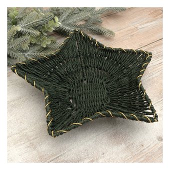 Green Star Wicker Basket 34cm