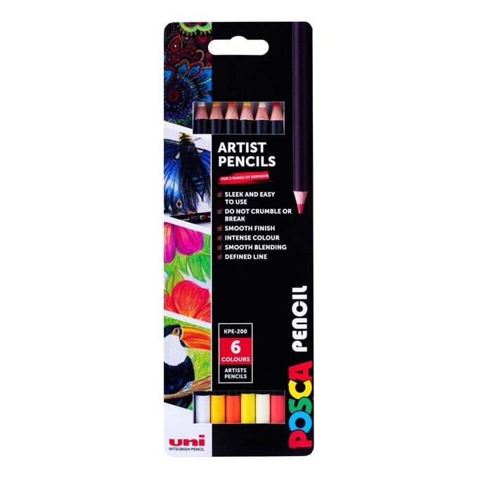 Uni-ball Posca Sunny Artist Pencils 6 Pack image number 1