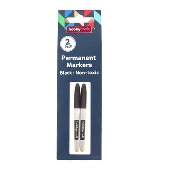 Black Fine Permanent Markers 2 Pack image number 5