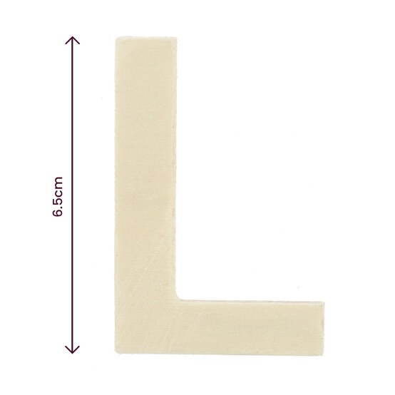 Small Wooden Letter L 6.5cm image number 4