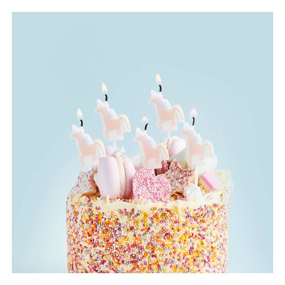 Enchanted Unicorn Candles 5 Pack image number 2