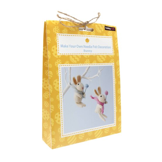 Make Your Own Needle Felted Bunny Decorations Kit 2 Pack image number 4