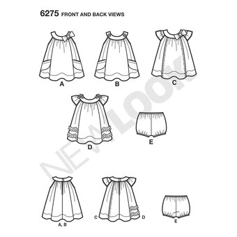 New Look Babies' Dress Sewing Pattern 6275 | Hobbycraft