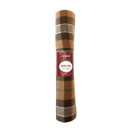 Autumn Tartan Fabric Roll 28cm x 2m image number 4