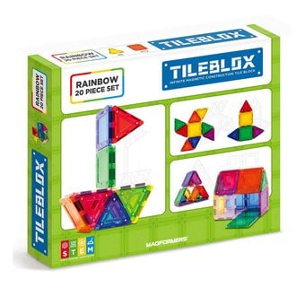 Magformers Tileblox Rainbow 20-Piece Set