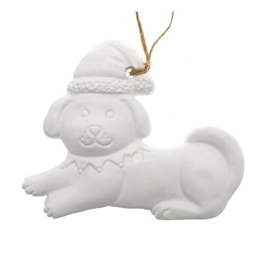 Hanging Ceramic Dog Decoration 10cm image number 2