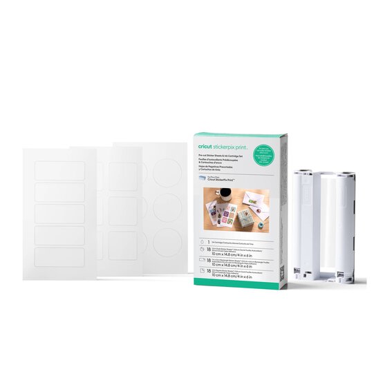 Cricut StickerPix Print Sticker Sheets and Ink Cartridge Set 54 Pack image number 1
