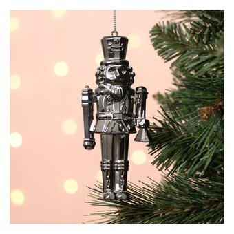 Hanging Black Nutcracker Decoration 12cm