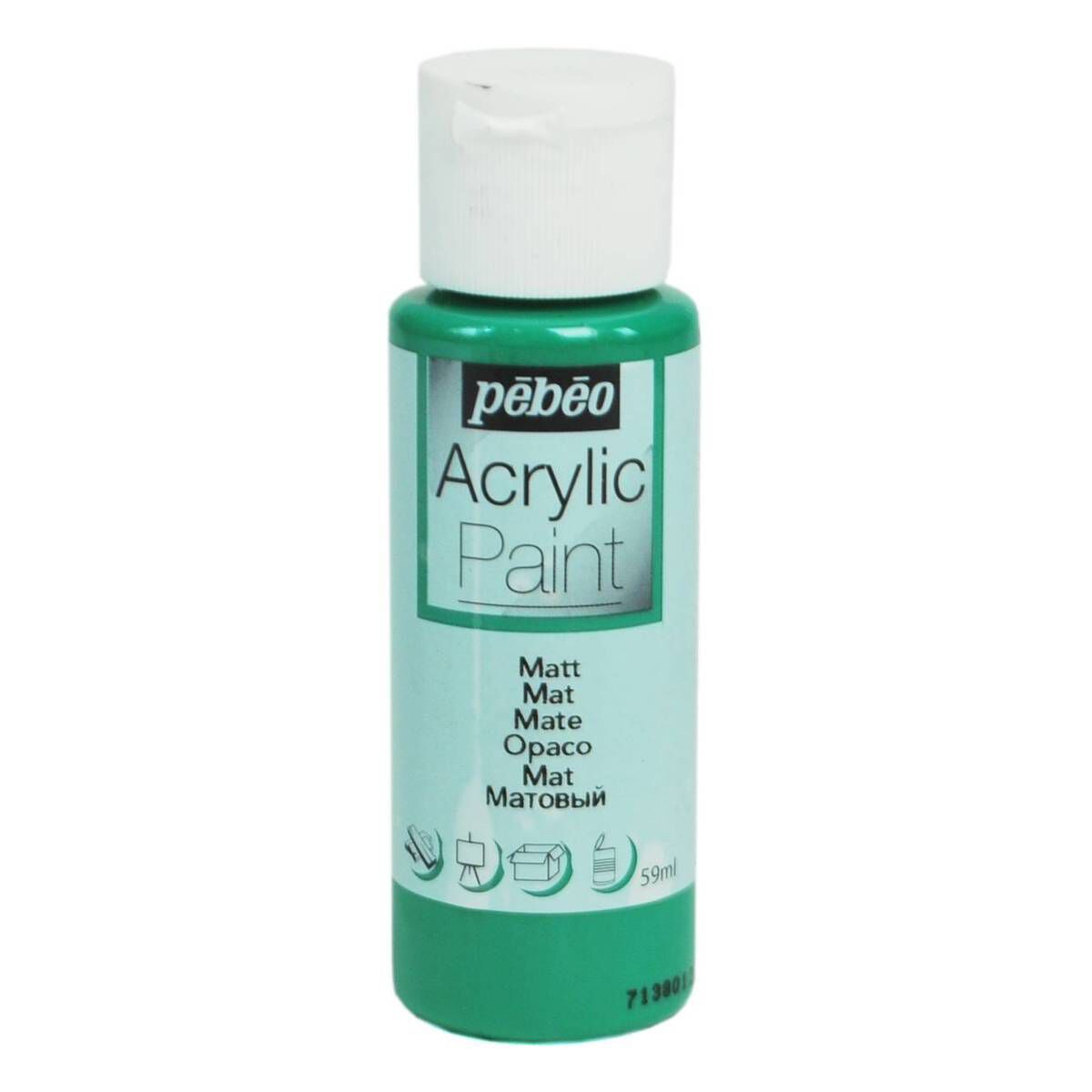 Pebeo Pine Green Matt Acrylic Craft Paint 59ml Hobbycraft
