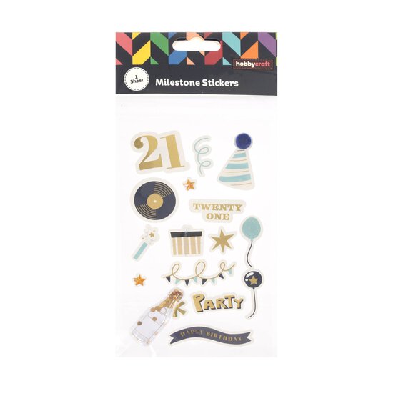 21st Birthday Milestone Stickers image number 4