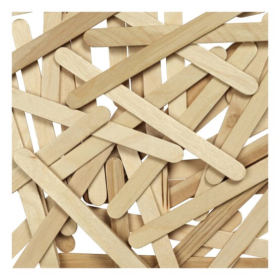 Natural Wooden Craft Sticks 50 Pack image number 4