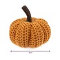 Orange Yarn Fabric Pumpkin 9cm  image number 4