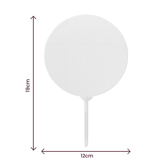 Clear Round Acrylic Cake Topper 12cm x 19cm image number 2