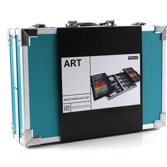 Blue Mixed Media Art Set 126 Pieces Hobbycraft