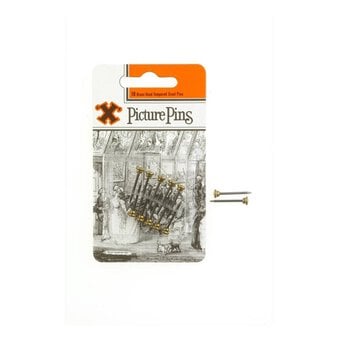 X Brass Head Picture Pins 25mm 10 Pack