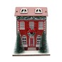 Red Wooden Christmas House 17cm  image number 2