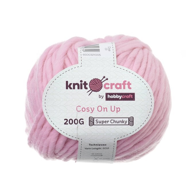 Knitcraft Bubblegum Pink Cosy On Up Yarn 200g image number 1