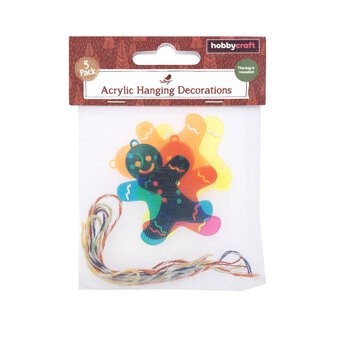 Neon Acrylic Gingerbread 5 Pack