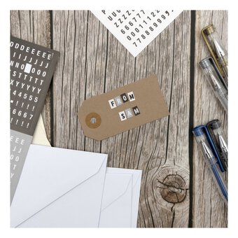 Monochrome Mini Alphabet Stickers