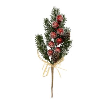Wreath Pick with Leaves 30cm 