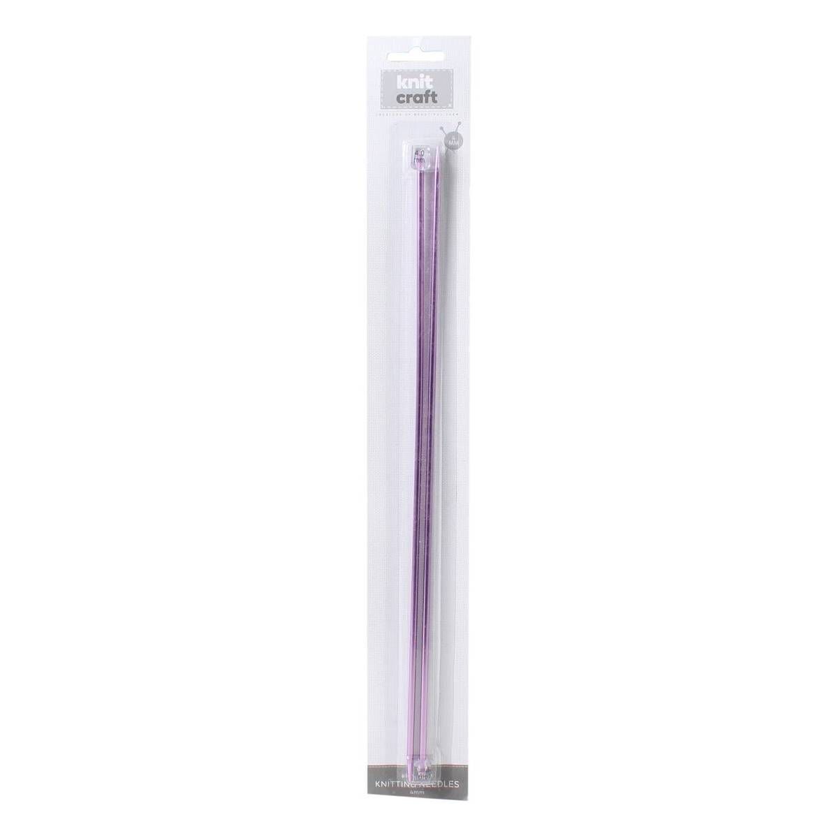 Knitcraft Light Purple Knitting Needles 4mm Hobbycraft