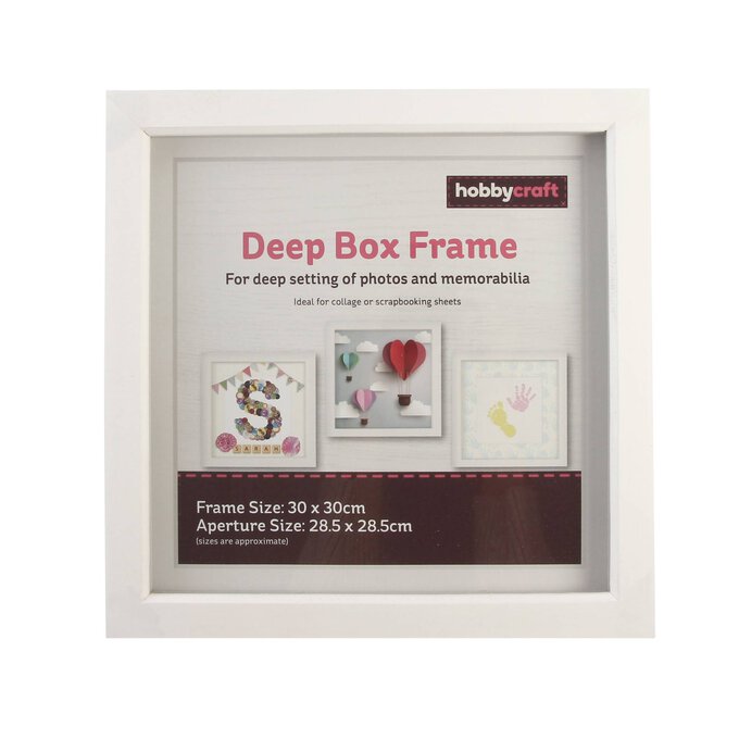 White Deep Box Frame 28.5cm x 28.5cm image number 1
