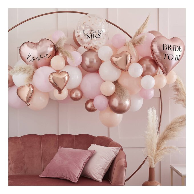 Blush Pink Rose Gold Balloon Garland Kit, Ballon Arch Kit, Pink