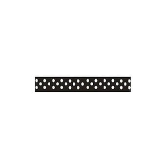 Black Polka Dot Grosgrain Ribbon 13mm x 5m