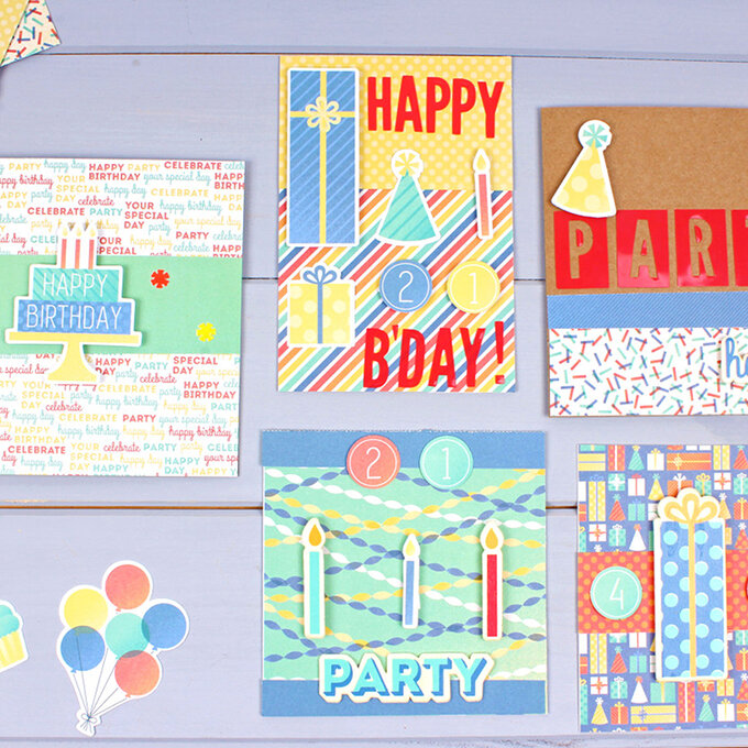 5 Easy Birthday Cards in 5 Minutes | Hobbycraft