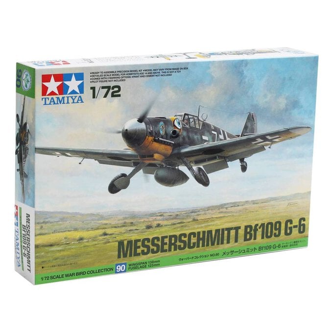 Tamiya Messerschmitt Bf109 G-6 Model Kit 1:72 image number 1