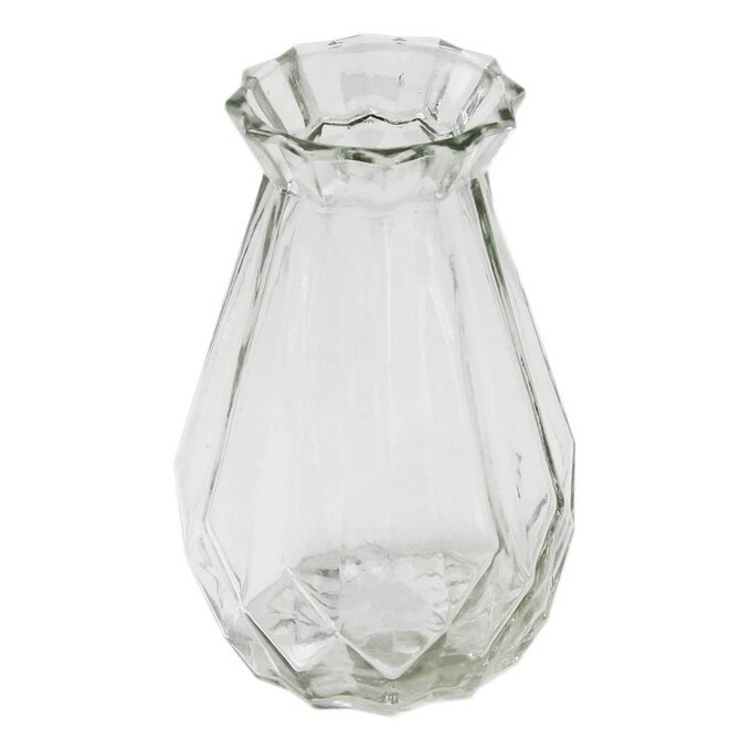 Clear Textured Glass Vase 12.2cm x 18cm image number 1