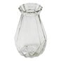 Clear Textured Glass Vase 12.2cm x 18cm image number 1