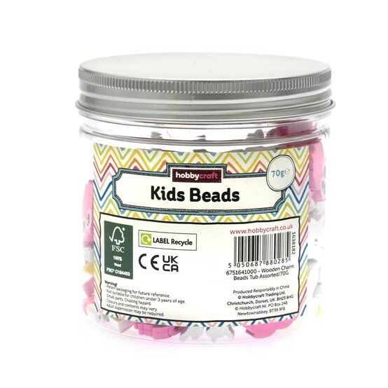 Wooden Charm Beads Tub  image number 4