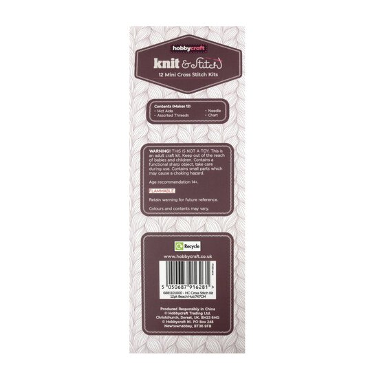 Beach Hut Mini Cross Stitch Kit 12 Pack image number 5