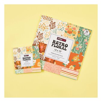 Retro Florals 12 x 12 Inches Paper Pad 32 Sheets image number 3