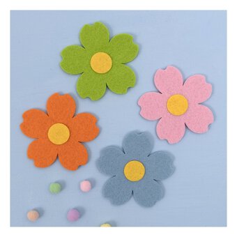 Felt Flowers 4 Pack