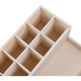 Wooden Craft Storage Box 30cm x 20cm x 15cm image number 3