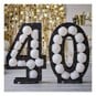 Ginger Ray Black 40th Balloon Mosaic Frame Decoration image number 1