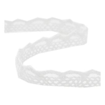 White Cotton Lace Ribbon 8mm x 5m