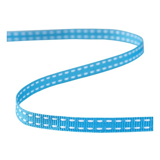 Peacock Grosgrain Running Stitch Ribbon 6mm x 5m image number 2