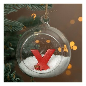 Christmas Resin Letter X Decoration 4cm image number 2